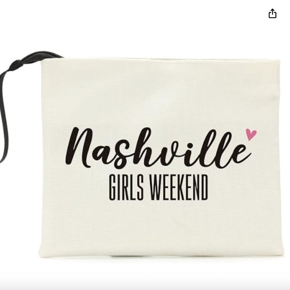 Girls Weekend Gifts Weekend Bags Make Up Bag Cosmetic Bag Nashville